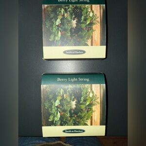 Smith & Hawken Festive Greenery Light String Read wreath lights